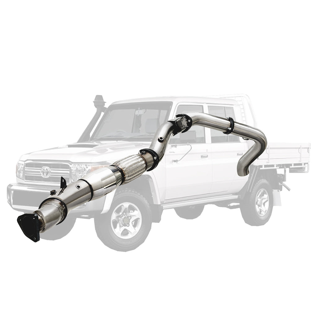 Toyota LandCruiser 79 Series 4 inch stainless cat pipe TY219-PCS-SS