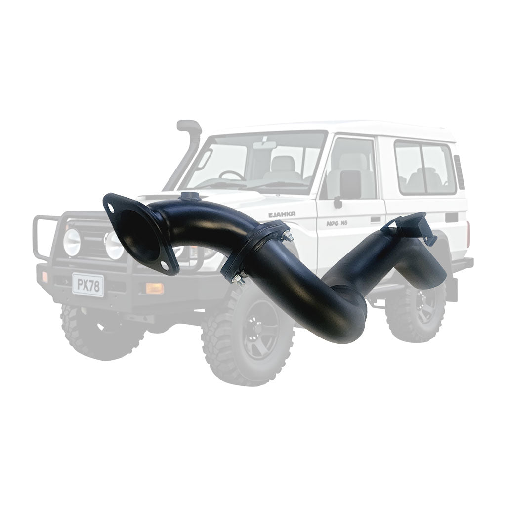 Toyota LandCruiser 78 Series stainless DPF-back side-exit exhaust