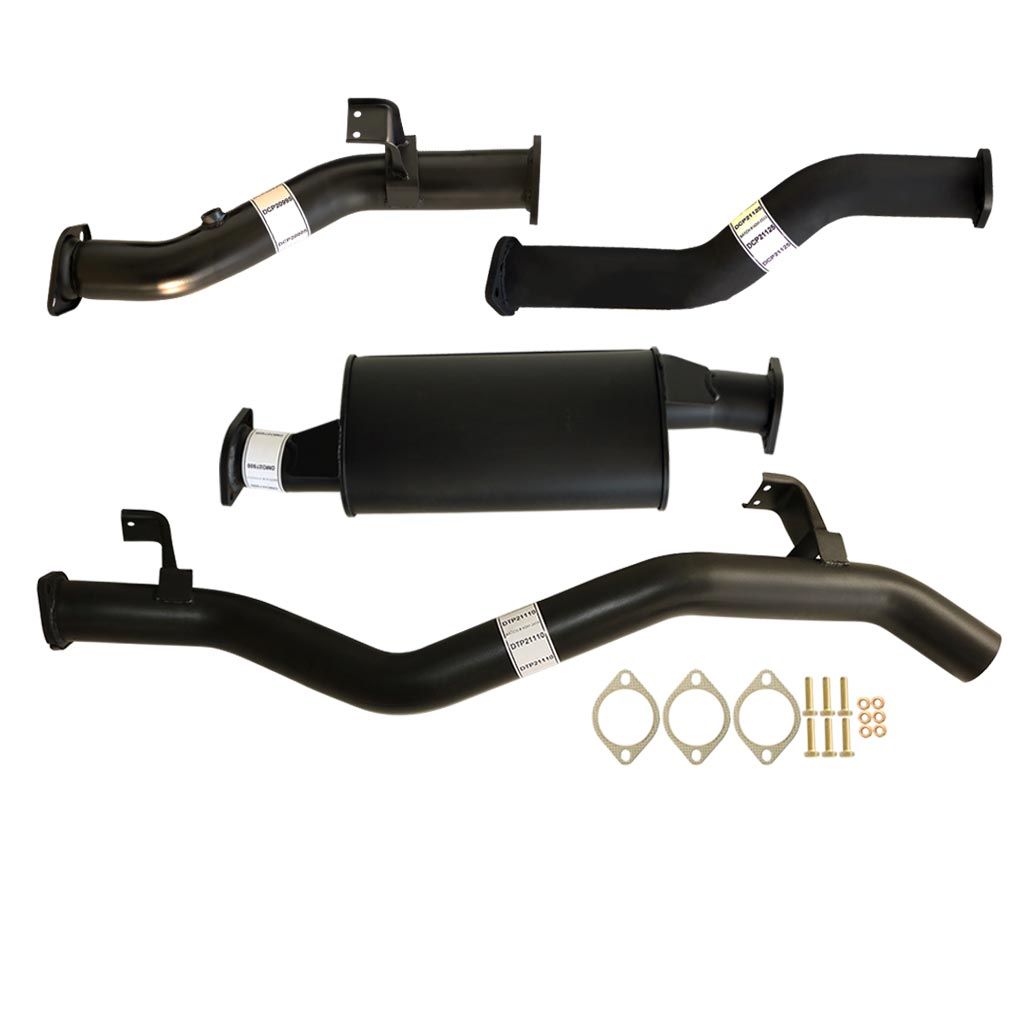 Toyota LandCruiser 79 Series VDJ79 MY17 3" DPF-Back Exhaust System - Aluminised Steel / Muffler (Quietest)