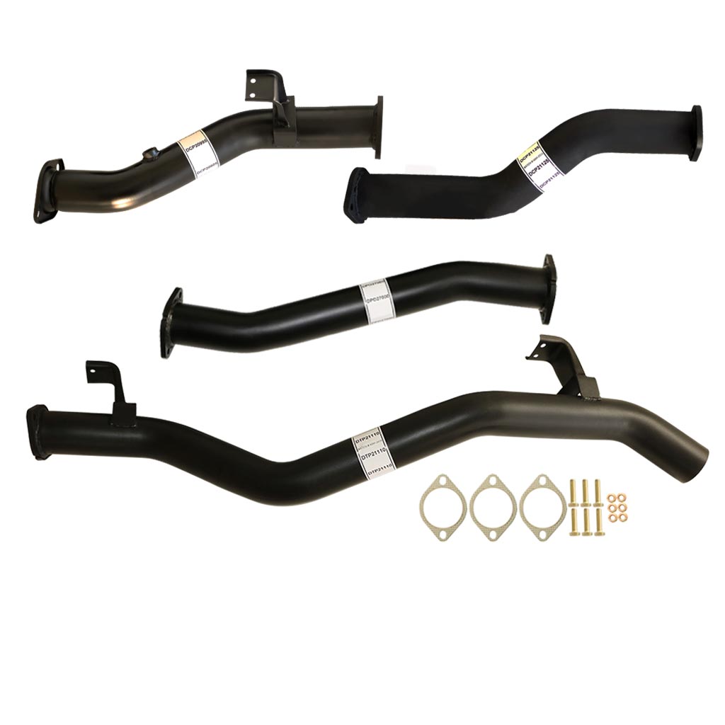 Toyota LandCruiser 79 Series VDJ79 MY17 3" DPF-Back Exhaust System - Aluminised Steel / Pipe (Moderate)