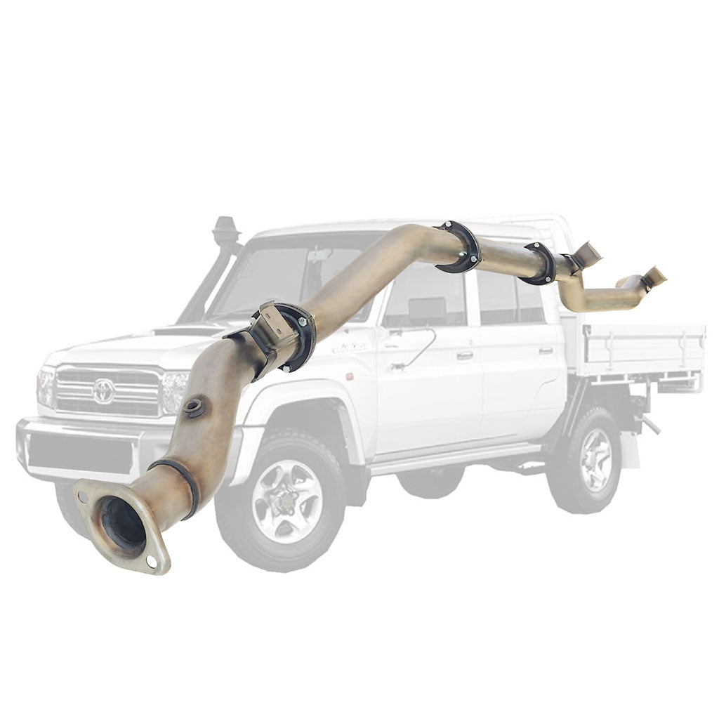 Toyota LandCruiser 79 Series VDJ79 4.5L V8 2016 Onwards 3.5" Stainless DPF-Back Exhaust System - Pipe (Moderate)