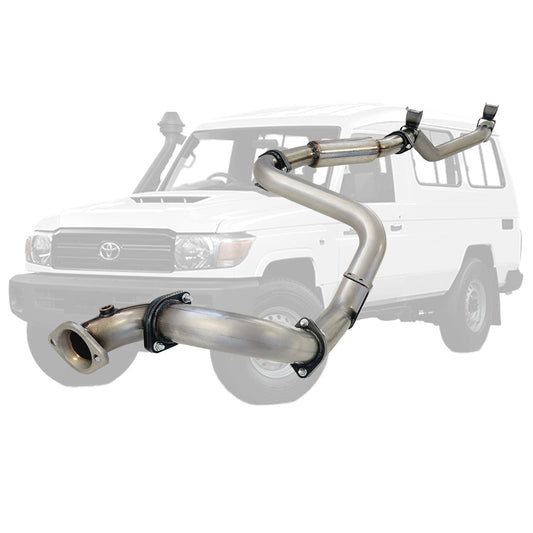 Toyota LandCruiser 78 Series stainless DPF-back exhaust