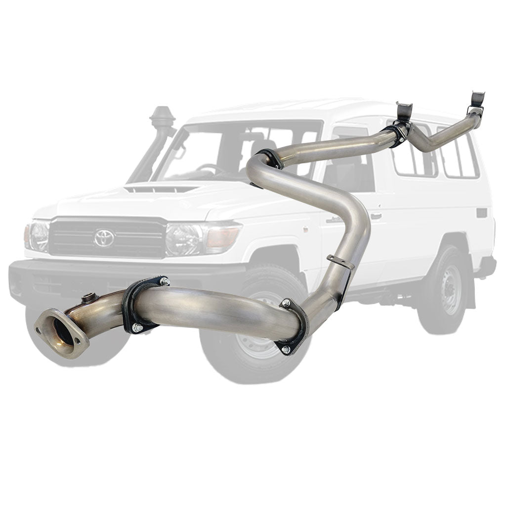 Toyota LandCruiser 78 Series stainless DPF back pipe TY230-POSS