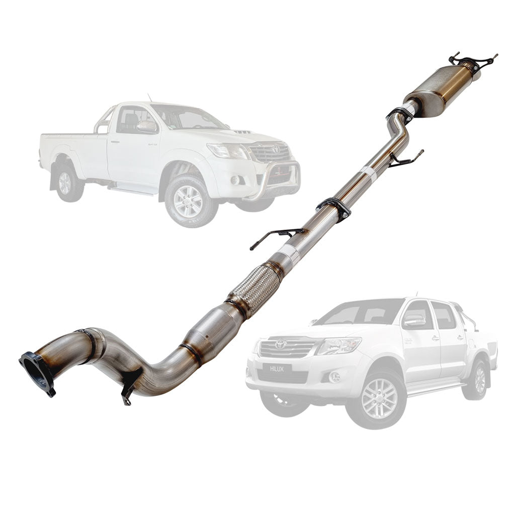Toyota Hilux KUN16 26 stainless cat muffler diff dump TY234-MCDSS