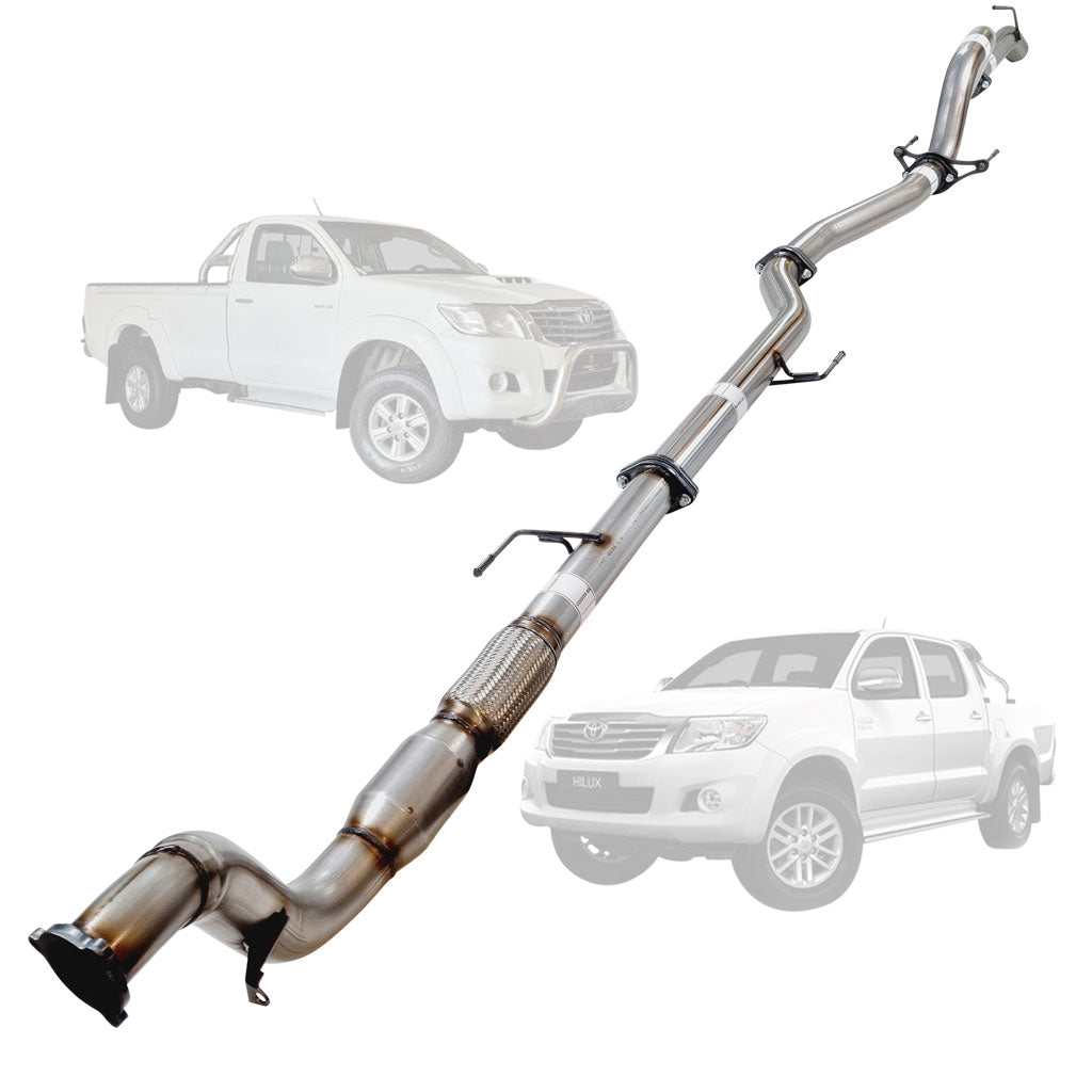 Toyota Hilux KUN16/26 stainless turbo-back cat and pipe TY234-PCSS