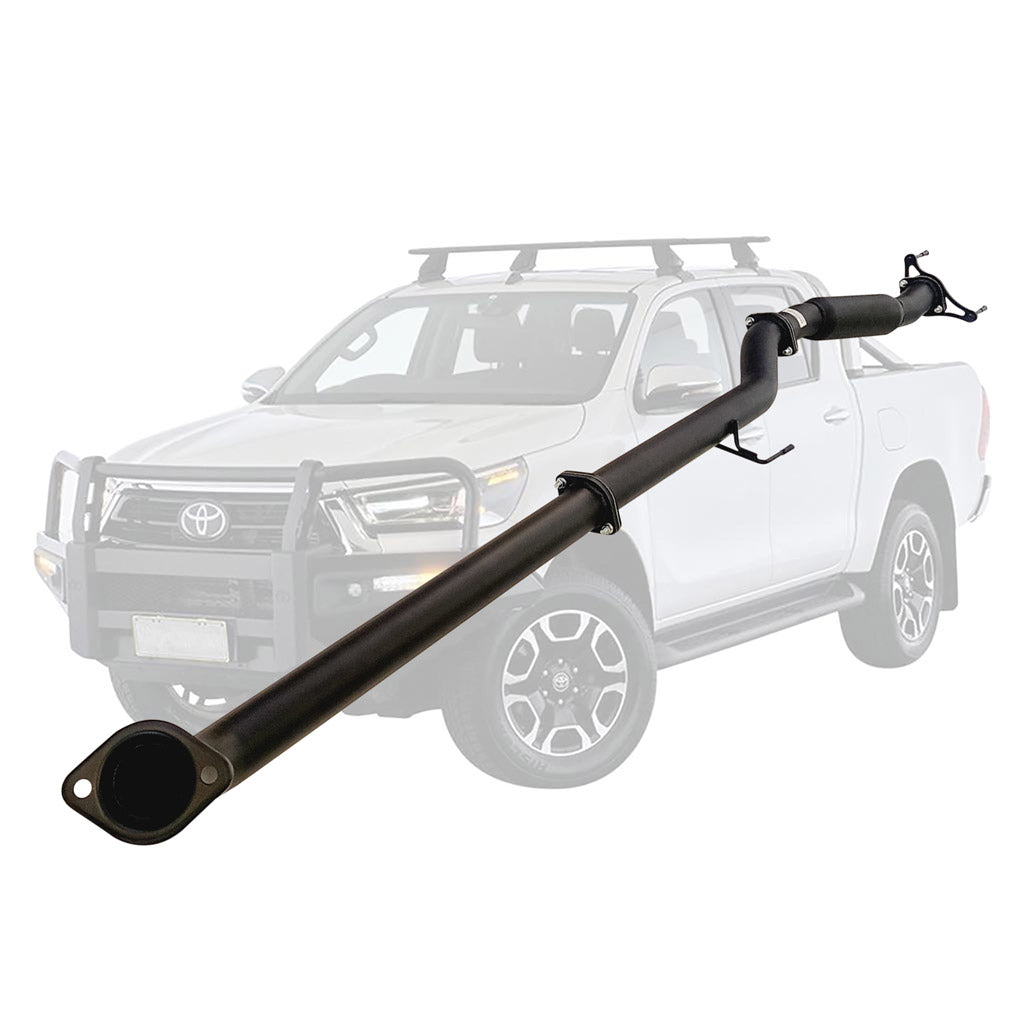 Toyota Hilux N80 2.8L 2015–2025 3" DPF-Back Exhaust System - Aluminised Steel / Hotdog / Diff Dump