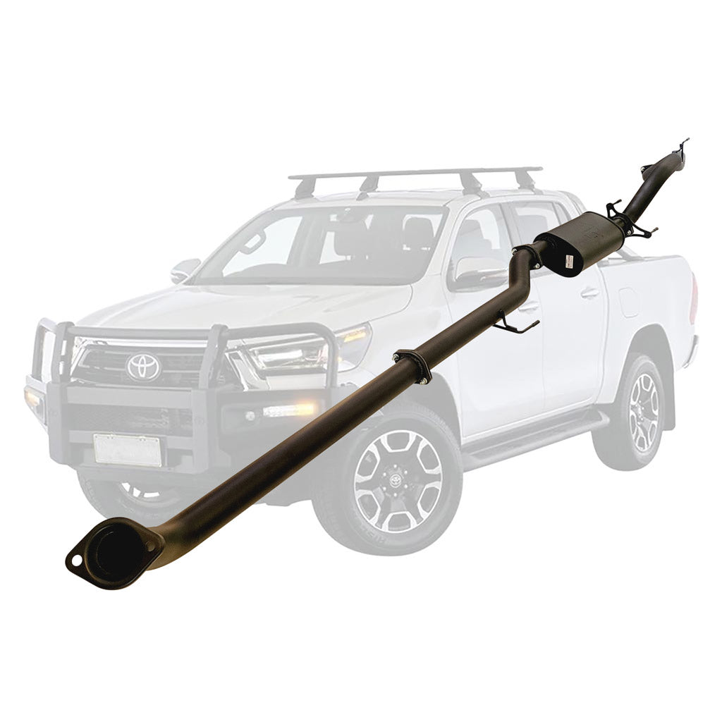 Toyota Hilux N80 2.8L 2015–2025 3" DPF-Back Exhaust System - Aluminised Steel / Muffler / Normal