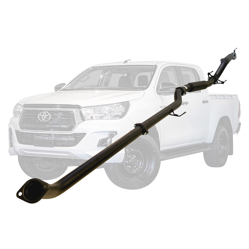 Toyota Hilux N80 2.4L 2017 Onwards 3" DPF-Back Exhaust System - Aluminised Steel / Hotdog / Normal