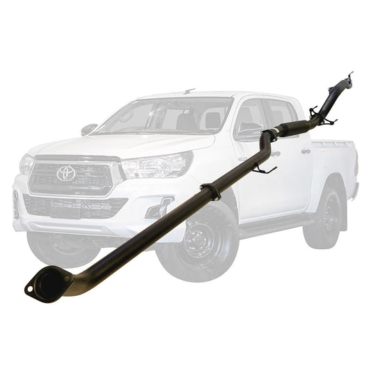 Toyota Hilux N80 2.4L 2017 Onwards 3" DPF-Back Exhaust System - Aluminised Steel / Hotdog / Normal