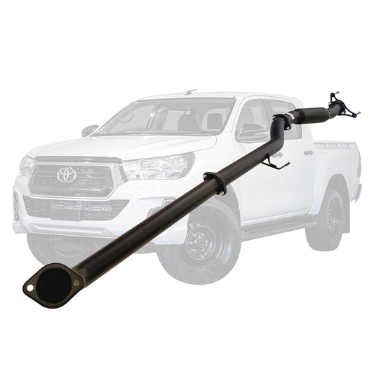 Toyota Hilux N80 2.4L 2017 Onwards 3" DPF-Back Exhaust System - Aluminised Steel / Hotdog / Diff Dump