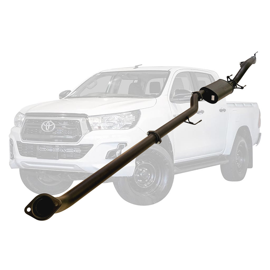 Toyota Hilux N80 2.4L 2017 Onwards 3" DPF-Back Exhaust System - Aluminised Steel / Muffler / Normal