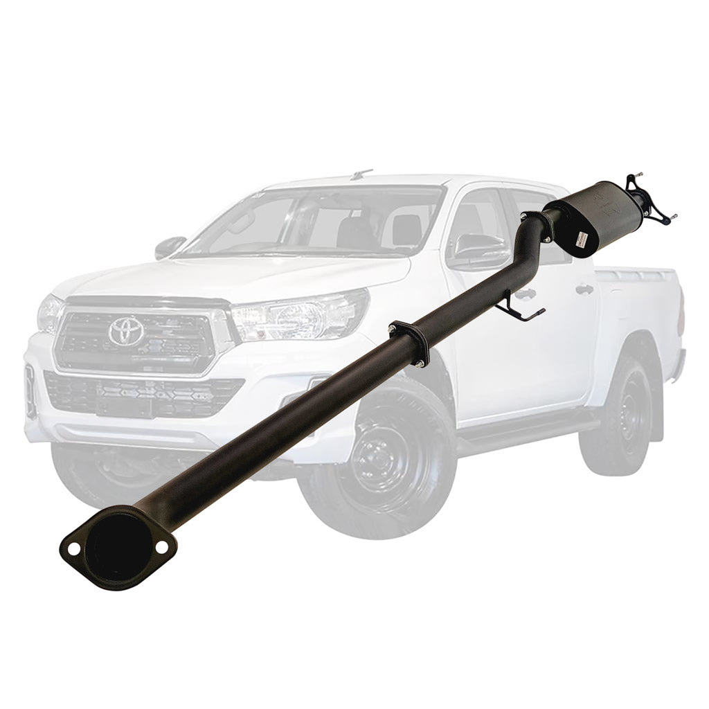 Toyota Hilux N80 2.4L 2017 Onwards 3" DPF-Back Exhaust System - Aluminised Steel / Muffler / Diff Dump
