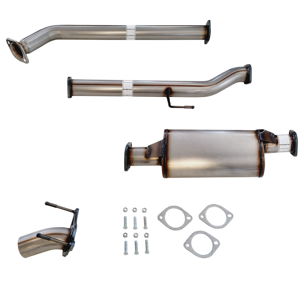 Toyota Hilux N80 2.4L 2017 Onwards 3" DPF-Back Exhaust System - Stainless Steel / Muffler / Diff Dump