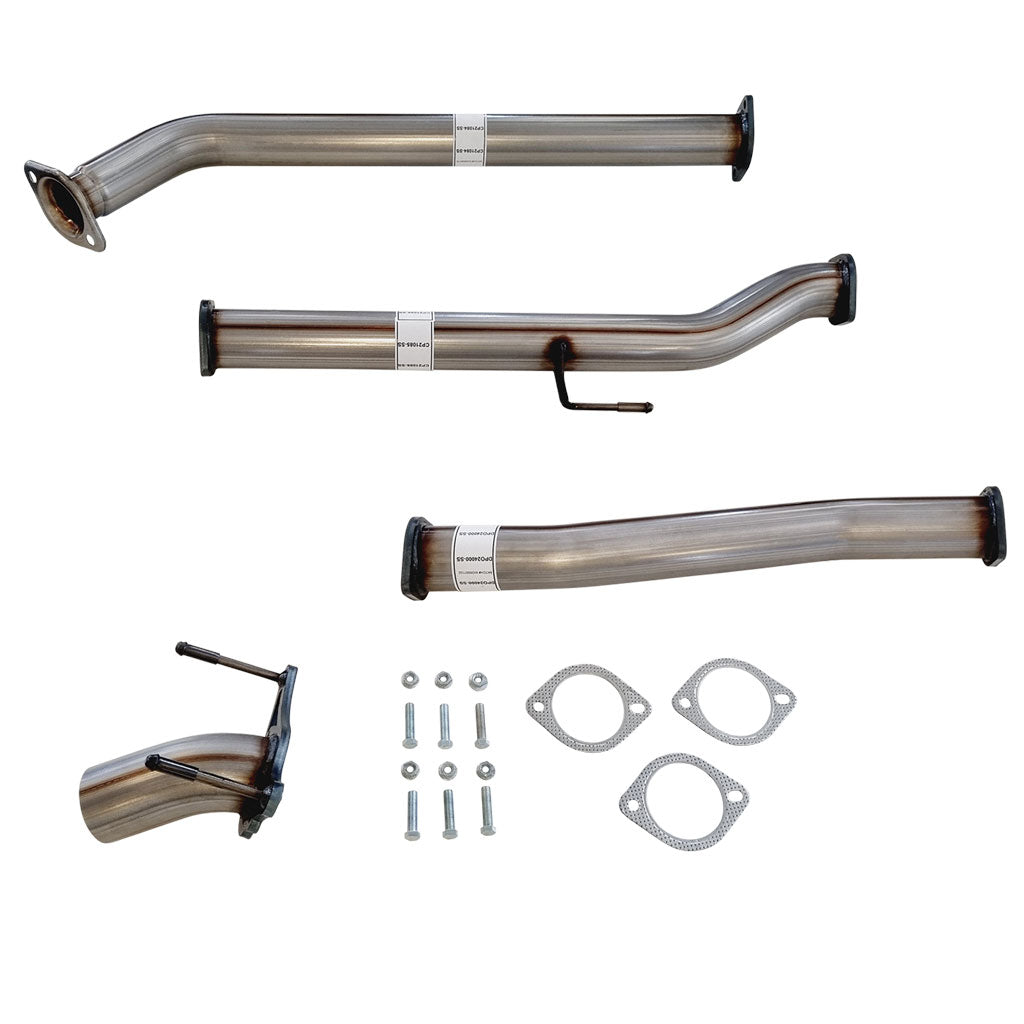 Toyota Hilux N80 2.4L 2017 Onwards 3" DPF-Back Exhaust System - Stainless Steel / Pipe / Diff Dump