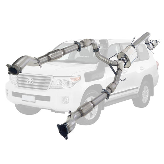 Toyota LandCruiser 200 Series twin 3 to 4 inch stainless exhaust