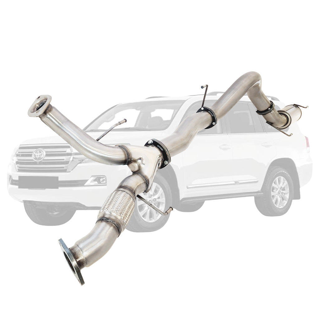 Toyota LandCruiser 200 Series 4.5L V8 2015 Onwards 4" Stainless DPF-Back Exhaust System - Rear Resonator