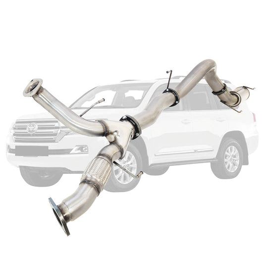 Toyota LandCruiser 200 Series 4.5L V8 2015 Onwards 4" Stainless DPF-Back Exhaust System - Rear Resonator