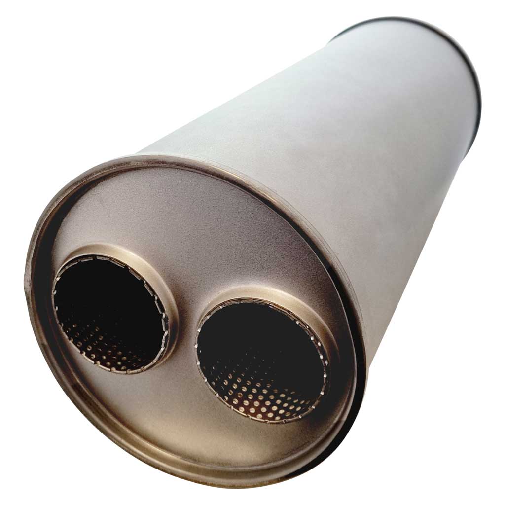 P742GPY — 7" ROUND - 18" LONG 2 1/2" C/C SINGLE IN TWIN OUT GP NS MEGA ST249D