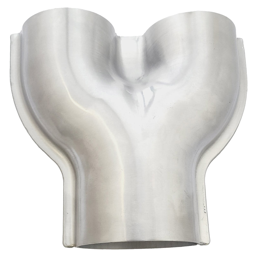 YP250-300P-409R — Y-PIPE Pressed Collector - Single 3" (76mm) Dual 2 x 2 1/2" (63mm) Stainless Steel