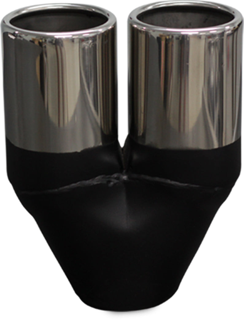 Redback 2 - 3" Inlet Twin Outlet Straight Cut Rolled In Exhaust Tip | Z711