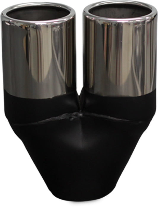 Redback 2 - 3" Inlet Twin Outlet Straight Cut Rolled In Exhaust Tip | Z711